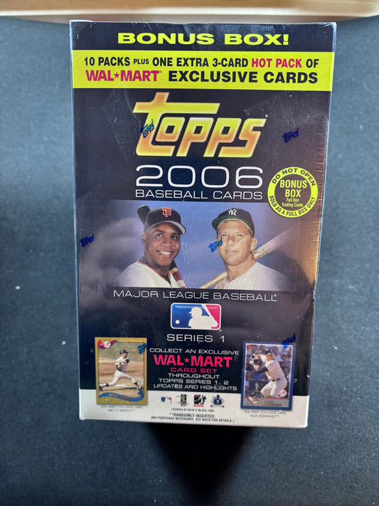 2006 Topps Baseball Bonus Box, Includes Hot Pack of Walmart Exclusive Cards