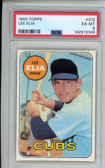 1969 Topps Lee Elia, #312, PSA 6