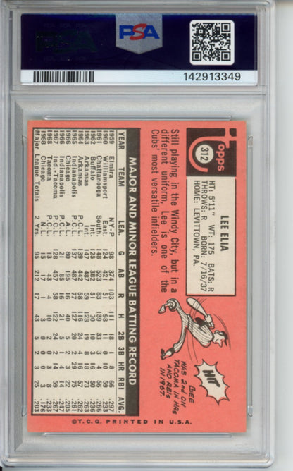 1969 Topps Lee Elia, #312, PSA 6