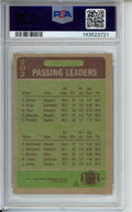 1984 Topps Passing Leaders, Dan Marino, Steve Bartkowski, #202, PSA 8