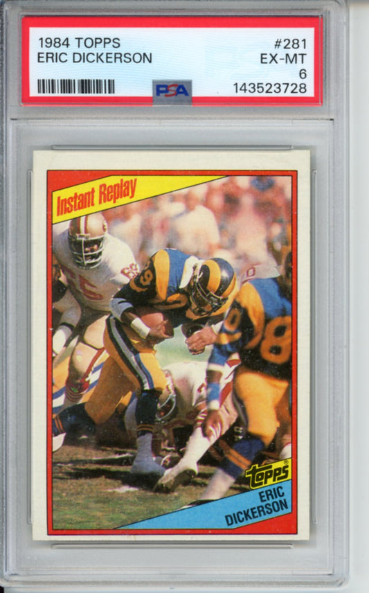 1984 Topps Eric Dickerson, #281, PSA 6