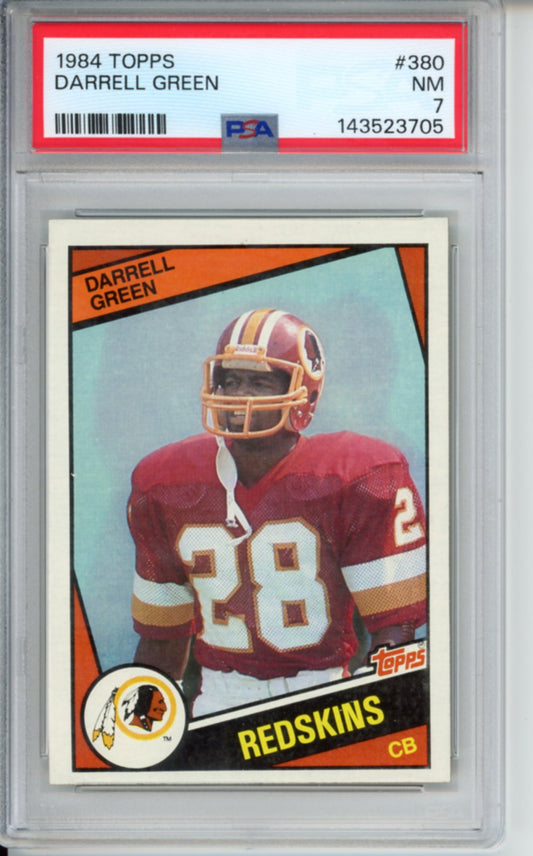 1984 Topps Darrell Green, #380, PSA 7