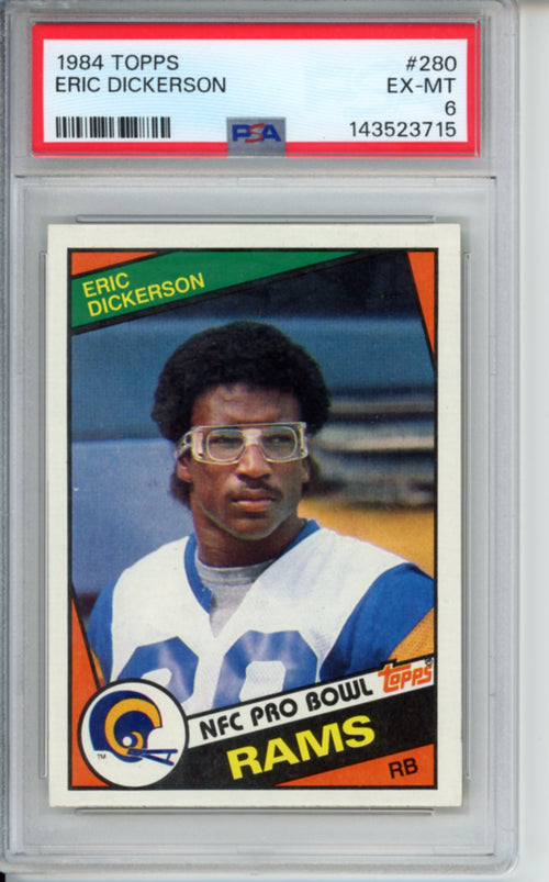 1984 Topps Eric Dickerson, #280, PSA 6