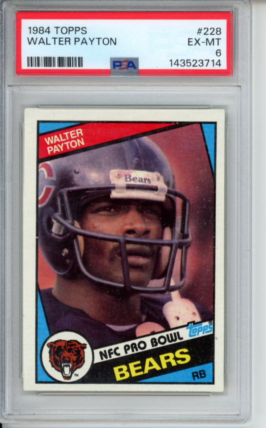 1984 Topps Walter Payton, #228, PSA 6