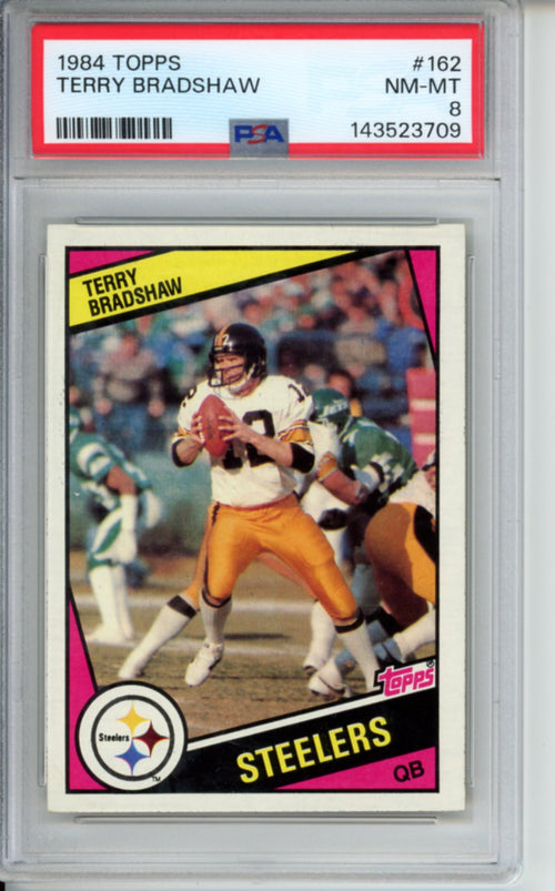 1984 Topps Terry Bradshaw, #162, PSA 8
