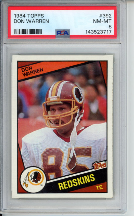 1984 Topps Don Warren, #392, PSA 8
