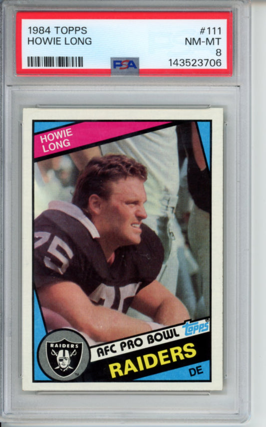 1984 Topps Howie Long, #111, PSA 8