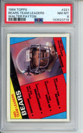 1984 Topps Walter Payton Bears Team Leaders, #221, PSA 8