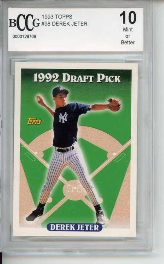 1993 Topps Derek Jeter Rookie Card, #98, BGS 10