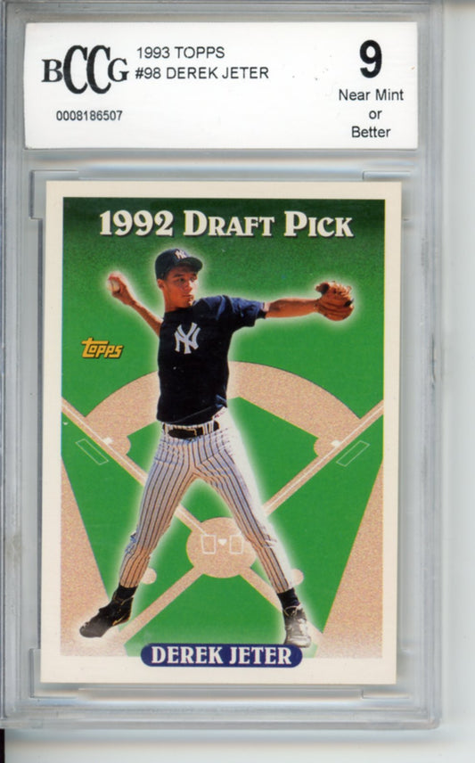 1993 Topps Derek Jeter Rookie Card, #98, BGS 9, FTS146
