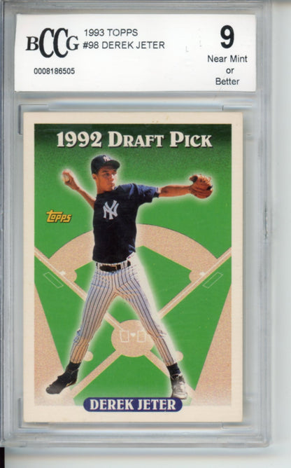 1993 Topps Derek Jeter Rookie Card, #98, BGS 9, FTS145