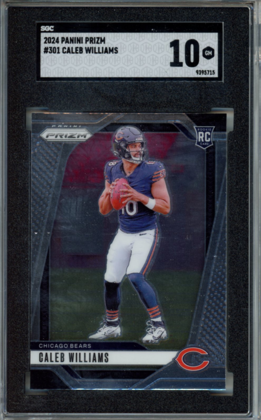 2024 Panini Prizm Caleb Williams Rookie Card, #301, SGC 10