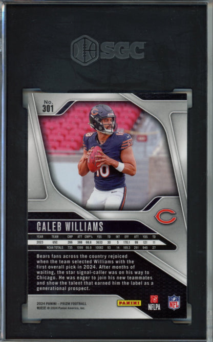 2024 Panini Prizm Caleb Williams Rookie Card, #301, SGC 10