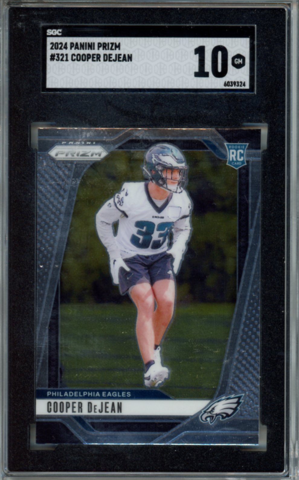 2024 Panini Prizm Cooper Dejean Rookie Card, #321, SGC 10