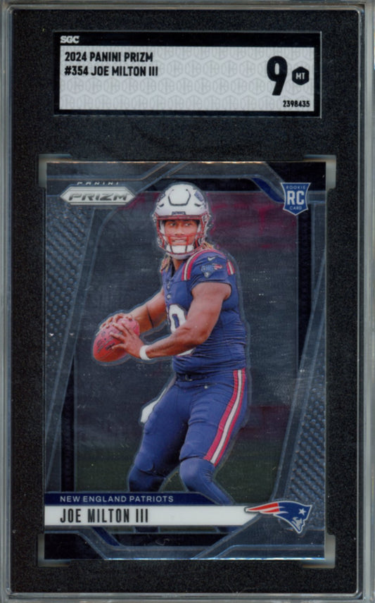 2024 Panini Prizm Joe Milton III Rookie Card, #354, SGC 9