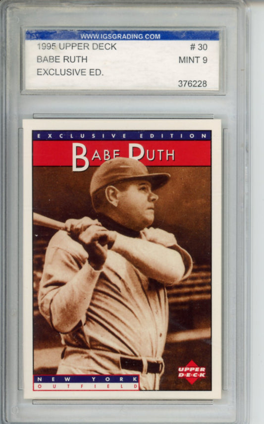 1995 Upper Deck Sonic Heroes of Baseball Babe Ruth, #3, IGS 9