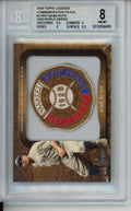 2009 Topps Legends of the Game, 1928 World Series Yankee Uniform Commemorative Patch, Babe Ruth, #LPR57, BGS 8
