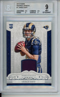 2016 Panini Squires Jerseys, Player-Worn Patch, Jared Goff Rookie Card, #1, BGS 9