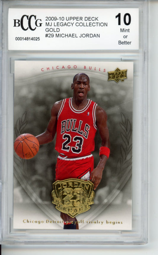 2009 Upper Deck, Michael Jordan Legacy Collection, Gold, Michael Jordan, #29, BCCG 10