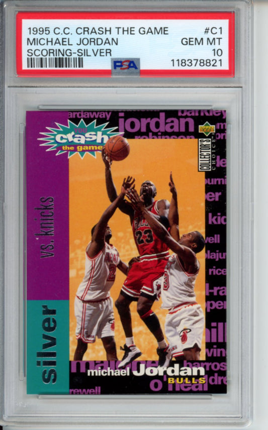 1995 Upper Deck, C.C. Crash the Game, Scoring Silver, Michael Jordan, #C1, PSA 10