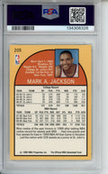 1990 Hoops Mark Jackson, (Menendez brothers in the Background), #206, PSA 8