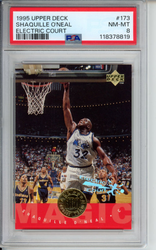 1995 Upper Deck, Electric Court, Shaquille O'Neal, #173, PSA 8