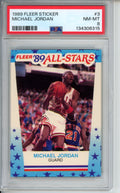 1989 Fleer Sticker, Michael Jordan, #3, PSA 8