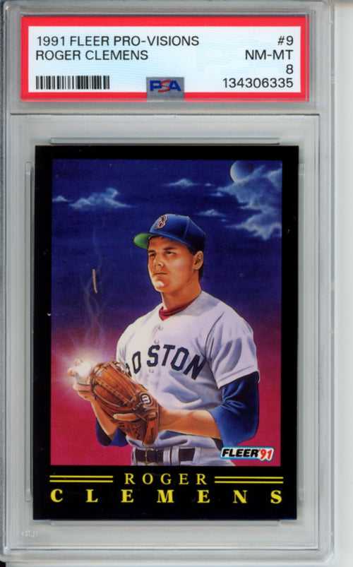 1991 Fleer Pro-Visions, Roger Clemens, #9, PSA 8