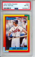 1990 Topps Traded, Dave Justice, Rookie Card, #48T, PSA 8