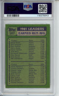 1982 Topps, ERA Leaders, Nolan Ryan and Steve McCatty, #167, PSA 8