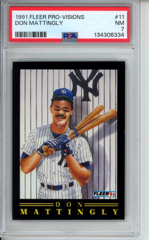 1991 Fleer, Pro-Visions, Don Mattingly, #11, PSA 7