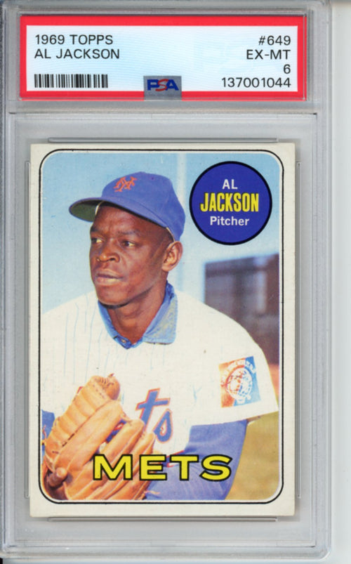 1969 Topps, Al Jackson, #649, PSA 6