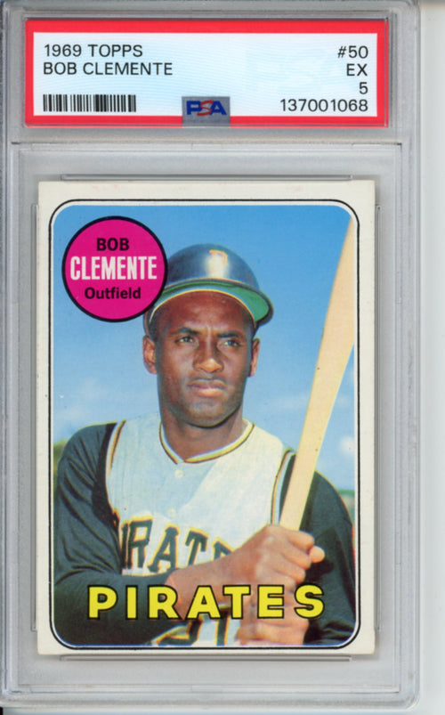 1969 Topps, Bob Clemente, #50, PSA 5
