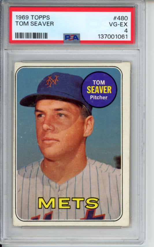 1969 Topps, Tom Seaver, #480, PSA 4
