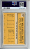 1963 Topps, World Series Game 2, Sanford Flashes Shutout Magic, #143, PSA 4