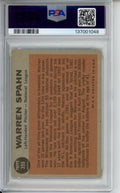 1962 Topps, All Star, Warren Spahn, #399, PSA 3