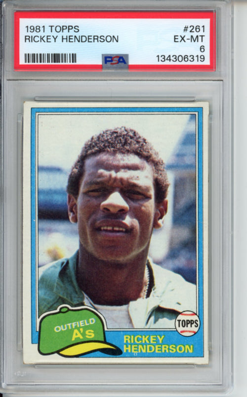 1981 Topps Ricky Henderson, #261, PSA 6